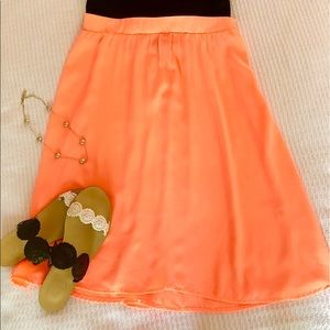 Living Doll Flowy Neon Pink Skirt